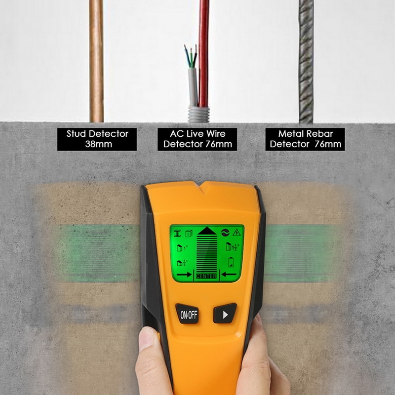 Väggdetektor 3 in 1 metalldetektor hitta metall trä reglar växelspänning spänningsförande wire detektera väggskanner elektrisk box finder 1 st