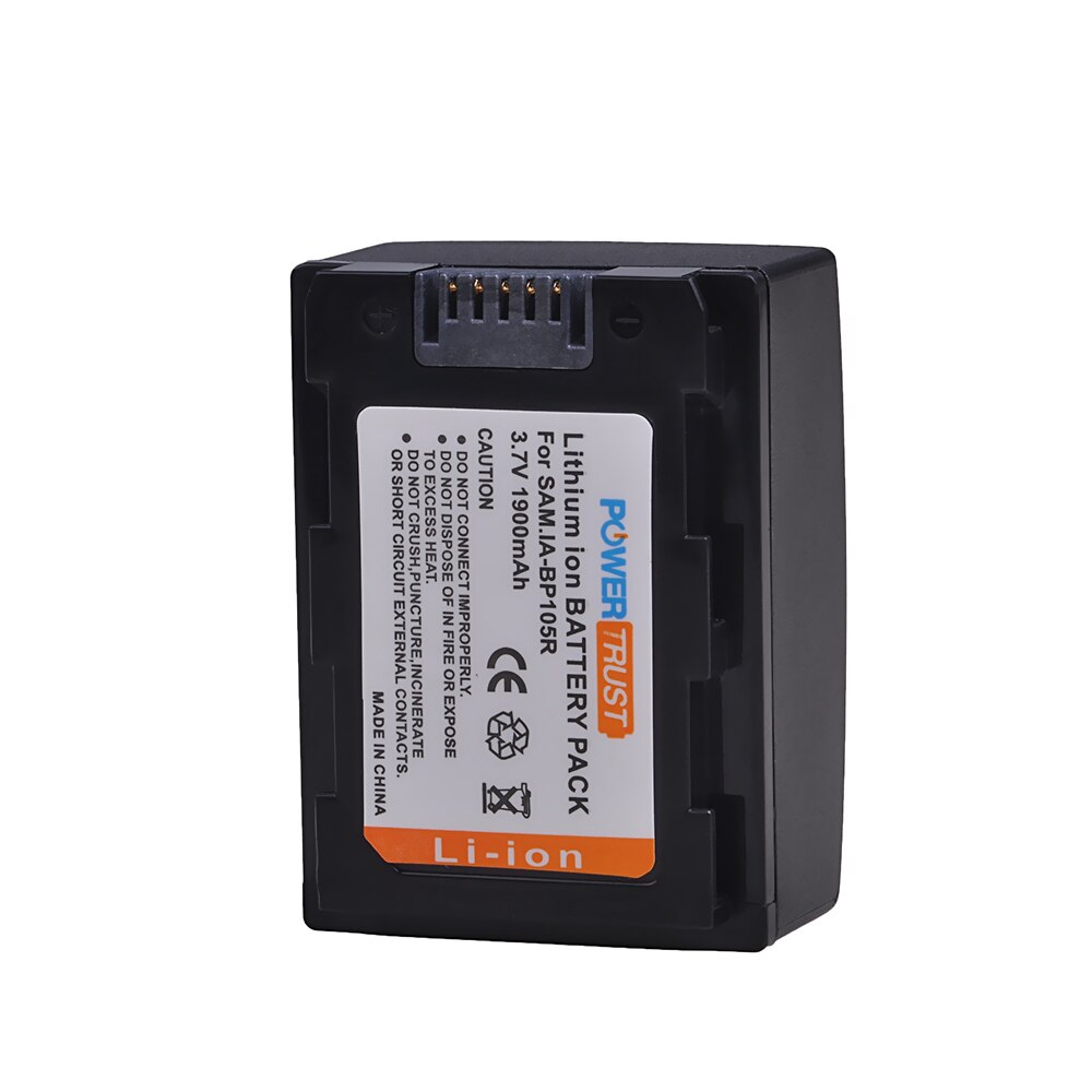 1X1900 mAh IA-BP105R BP105R Vervangende Batterij voor Samsung HMX-F80, HMX-F80BN, HMX-F80SN, HMX-F90, HMX-F90BN, HMX-F90WN