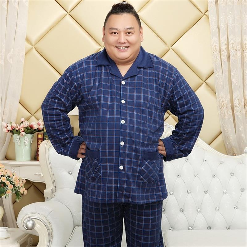 Pyjama coton 5XL XL pour homme, ensemble large et doux, collection automne hiver