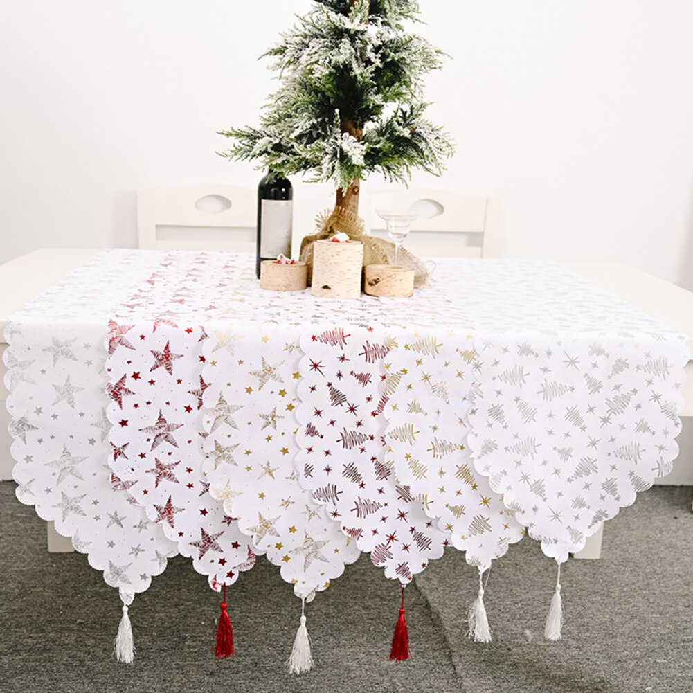 Kreative Weihnachten Dekorative Tisch Läufer Kreative Gestrickte Stoff Tisch Läufer Quaste Weihnachten Restaurant Tischdecke Matten
