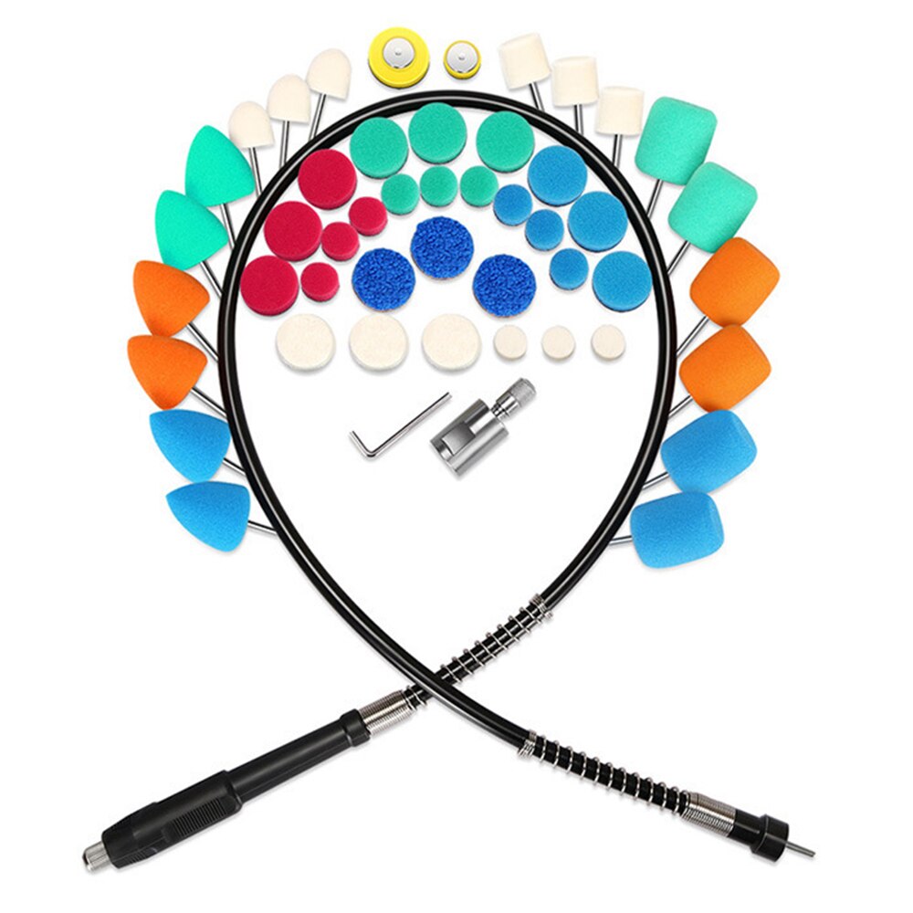 Mini Polishing Machine Car Polisher Extention Tools Beauty Detailing Polishing Kit for Rotary Polisher: 49PCS / 58 11