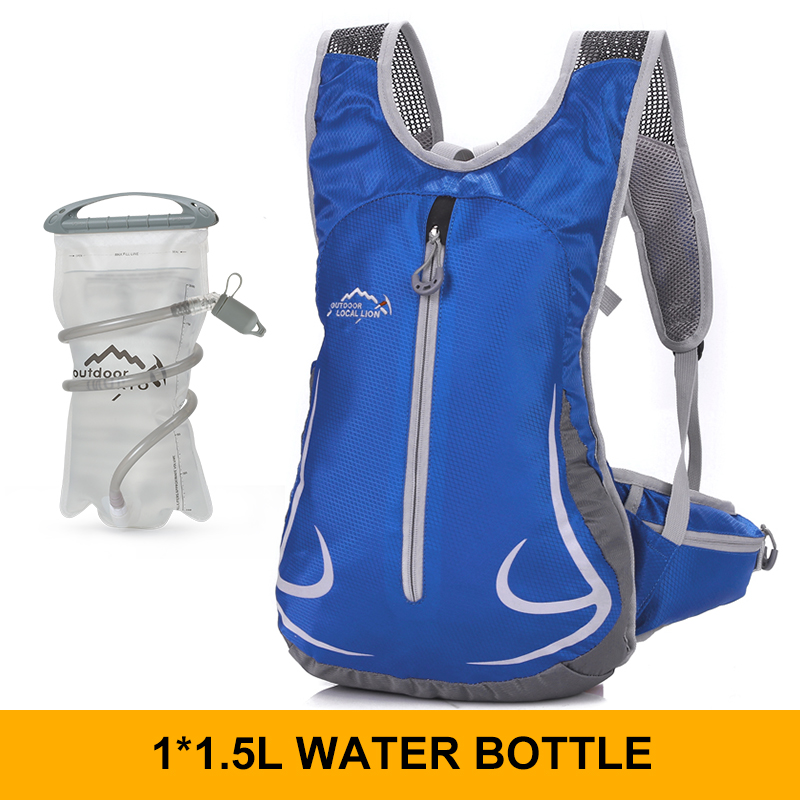 Travel backpack, ultra light ski rucksack, waterproof sports rucksack, suitable for cycling, hiking, hiking, camping, school run: blue 1.5L