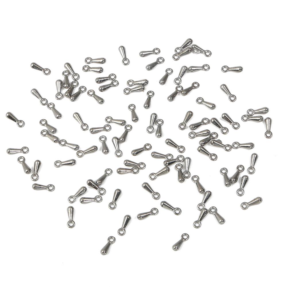 Porta gotas de água para colar e pulseira, 100x2x7mm, correntes extensíveis, acessórios para fabricação de joias: GunMetal