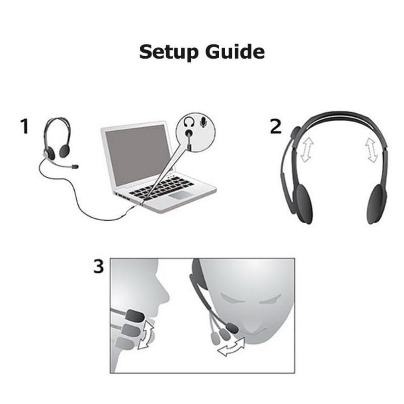 Logitech H110/H111 casque stéréo avec Microphone 3.5mm casque filaire ordinateur périphérique accessoires