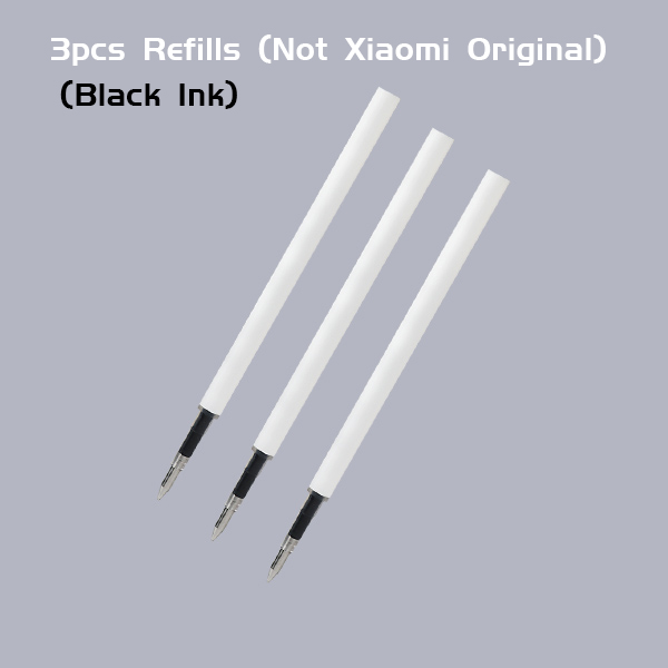 Xiaomi Pen Mijia Pen Sign Pen MI Pen 0.5mm Signing Pen PREMEC Smooth Switzerland Refill MiKuni Japan Ink (Black/Blue) Best: 3 Refills Black ink