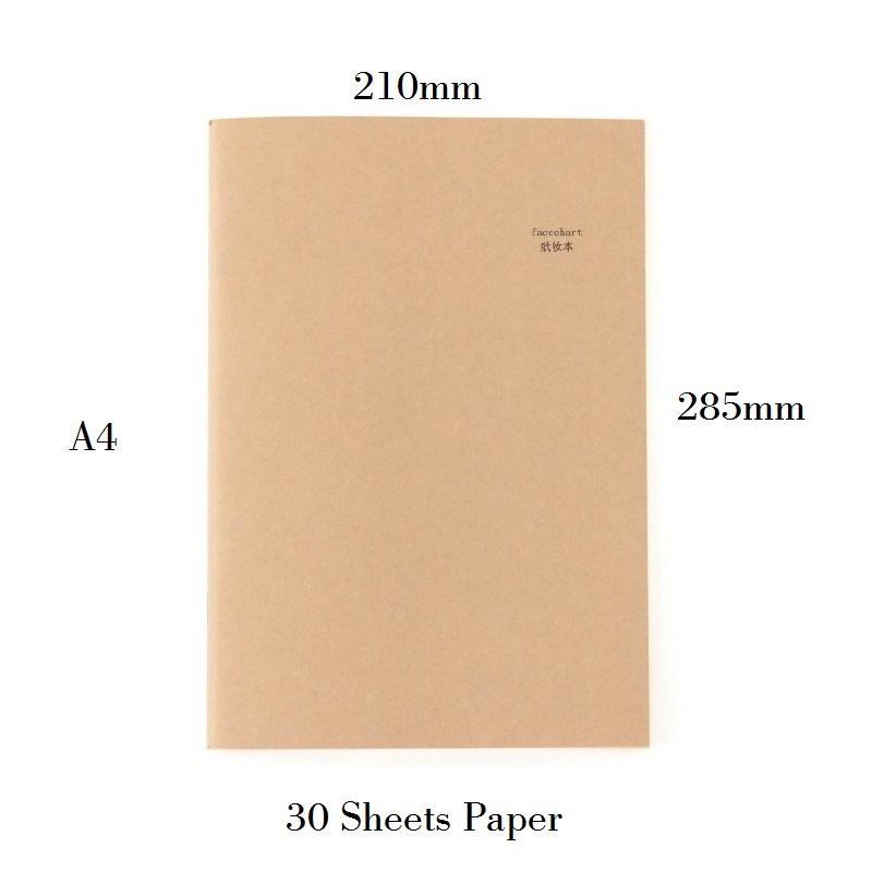 Cuaderno de papel para maquillaje A4, plantilla de práctica para Artista de maquillaje, libro de dibujo de maquillaje