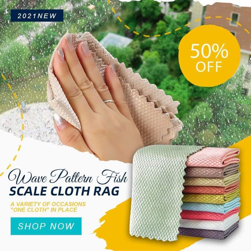 Universal Cleaning Cloths Fish Scale Cloth Rag Super Absorbent Scouring Pad Kitchen Washing Cleaning Wipes Home Cleaning Towel