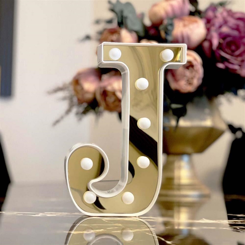 Decorative Led Illuminated 3d Letter J Big Size Organization Birthday, Marriage Proposal, Celebration