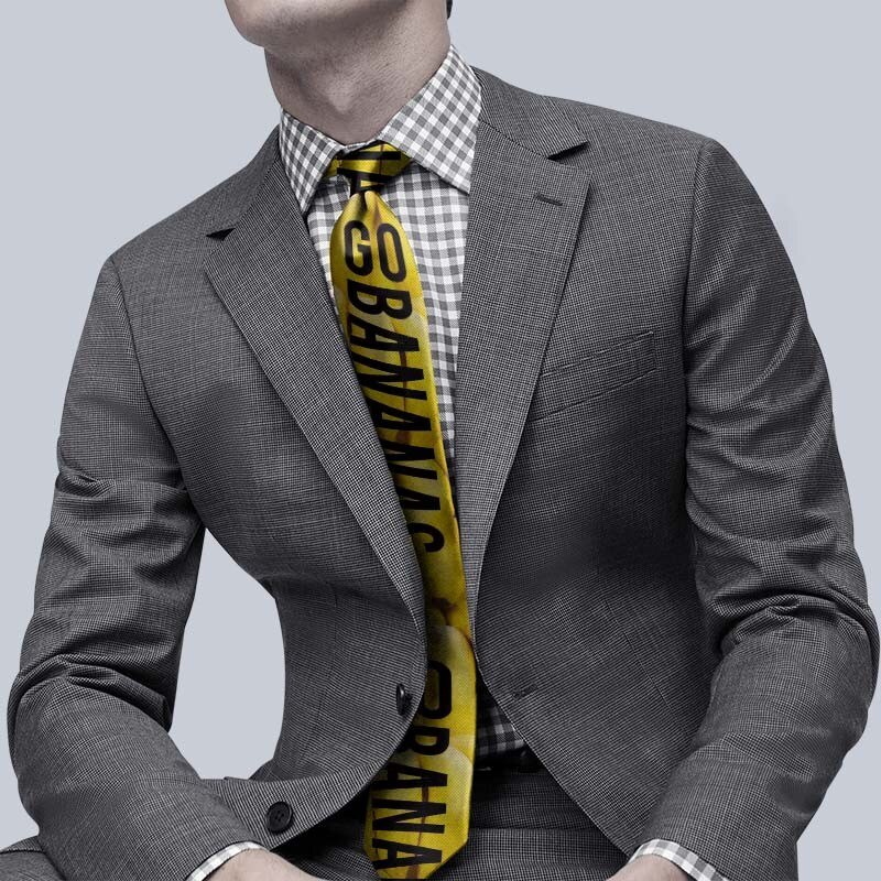 Potato Chips Printed Mens Ties Casual Shirt Collar Accessories 8cm Slim Festival Party Wedding Business Necktie for Male