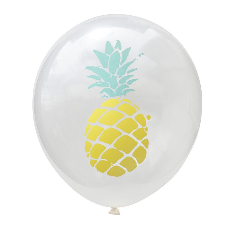 Ballons en Latex de feuilles de palmier 10 pièces | Décoration de Ballon flamant rose, ananas Tropical, Cactus, fête d'anniversaire, plage, été: Transparent Pineappl
