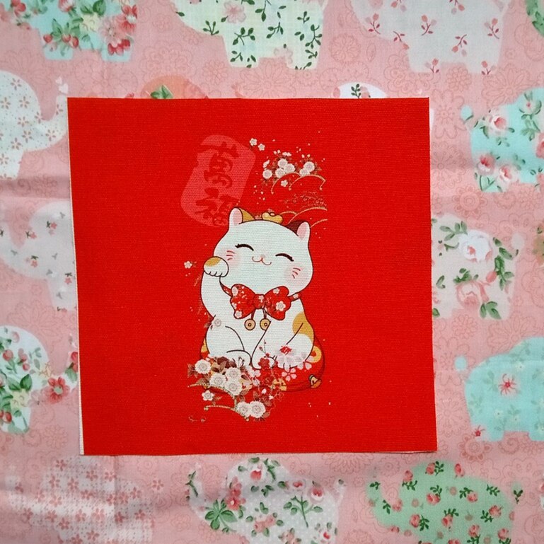 15*15Cm Nieuwjaar Feestelijke Rode Envelop Stof Purse Frame Katoen Canvas Hand Geverfd Stof Decoratieve Schilderkunst: 3