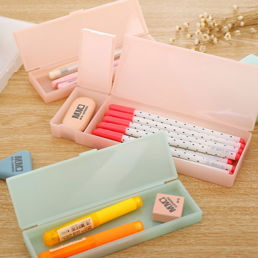 Mooie Transparante Eenvoudige & Praktische Mooie Pen Box Maat S/L Grappige Pp Plastic Coin Tassen Makeup Box