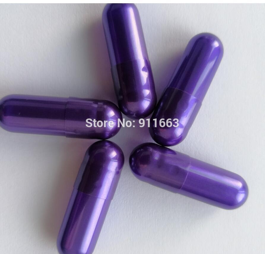00# Pearl capsule 1,000pcs! Pearl colores Gelati empty capsules ,Hard gelatin empty capsule(joined or seperated empty capsules)!: Pearl Purple / joined capsule