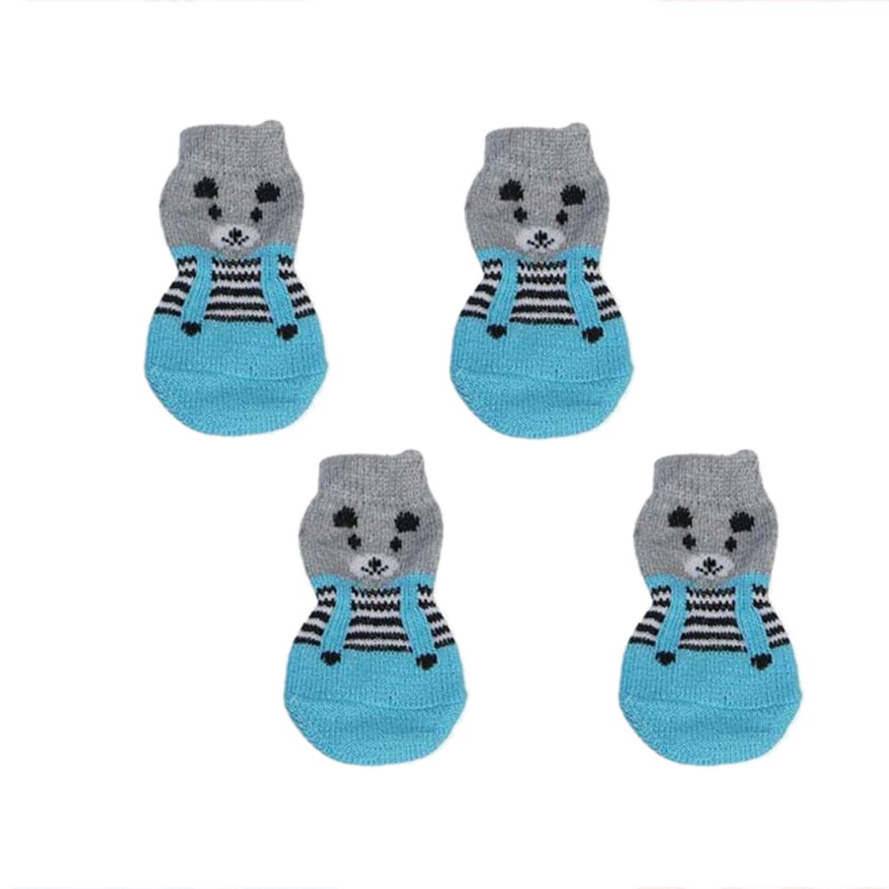 Indoor anti-slip socks for dogs and cats dog&amp;cat socks Paw protection for animals-paw protection and traction to silicone gel: 4 / S