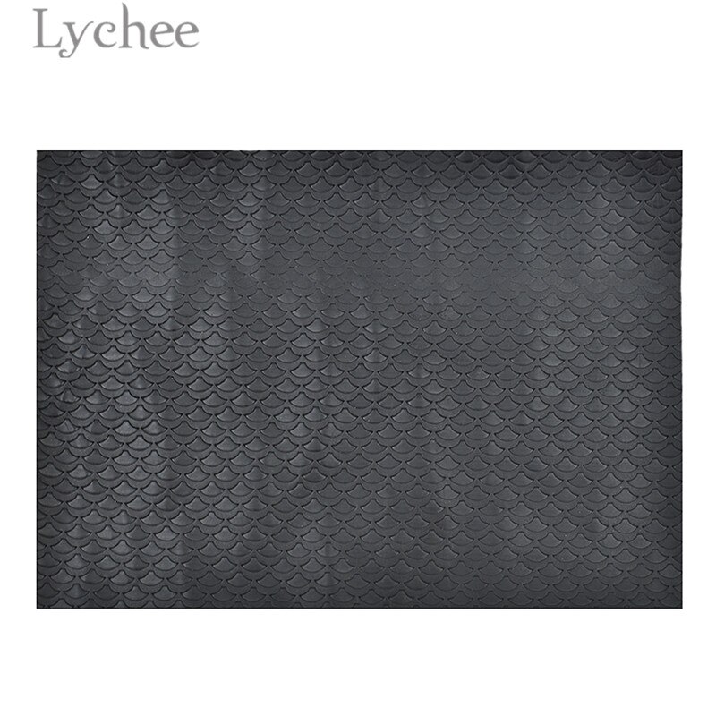 Lychee 15 x 21cm a5 schelp zeemeermin reliëf imitatieleer stof synthetisch leer diy materiaal voor handtas kledingstukken: 1