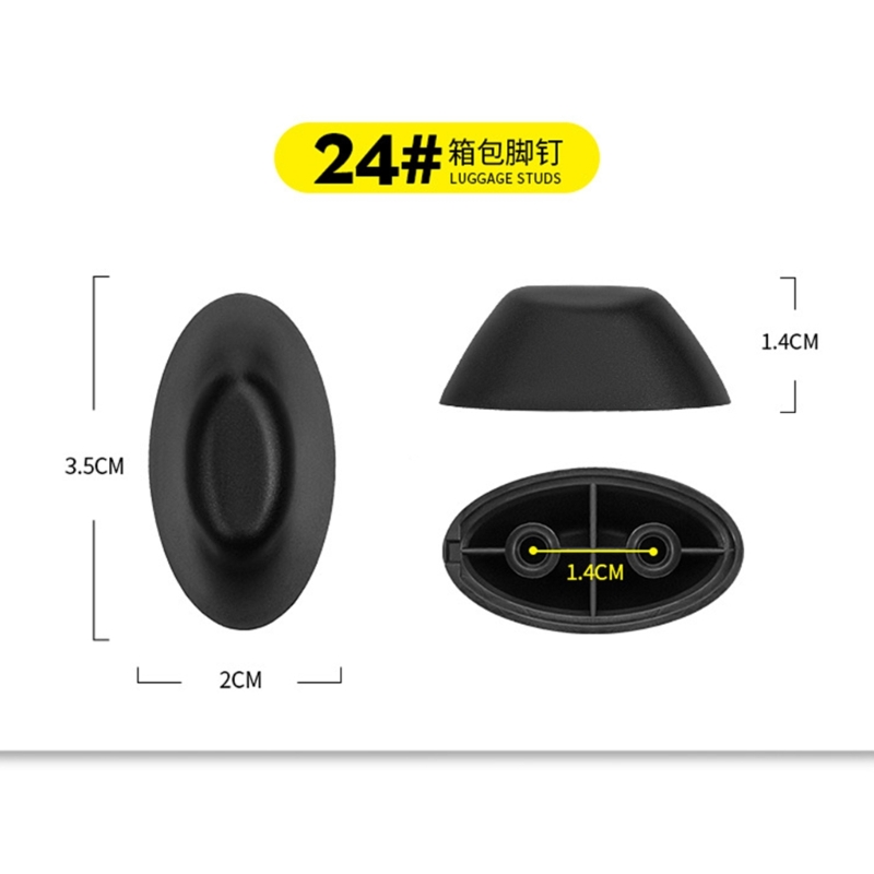 2 Teile/satz Ersatz Gepäck Füße Pads Langlebige Koffer Füße Pads Kunststoff Gepäck Nieten Koffer Ständer Füße Gepäck