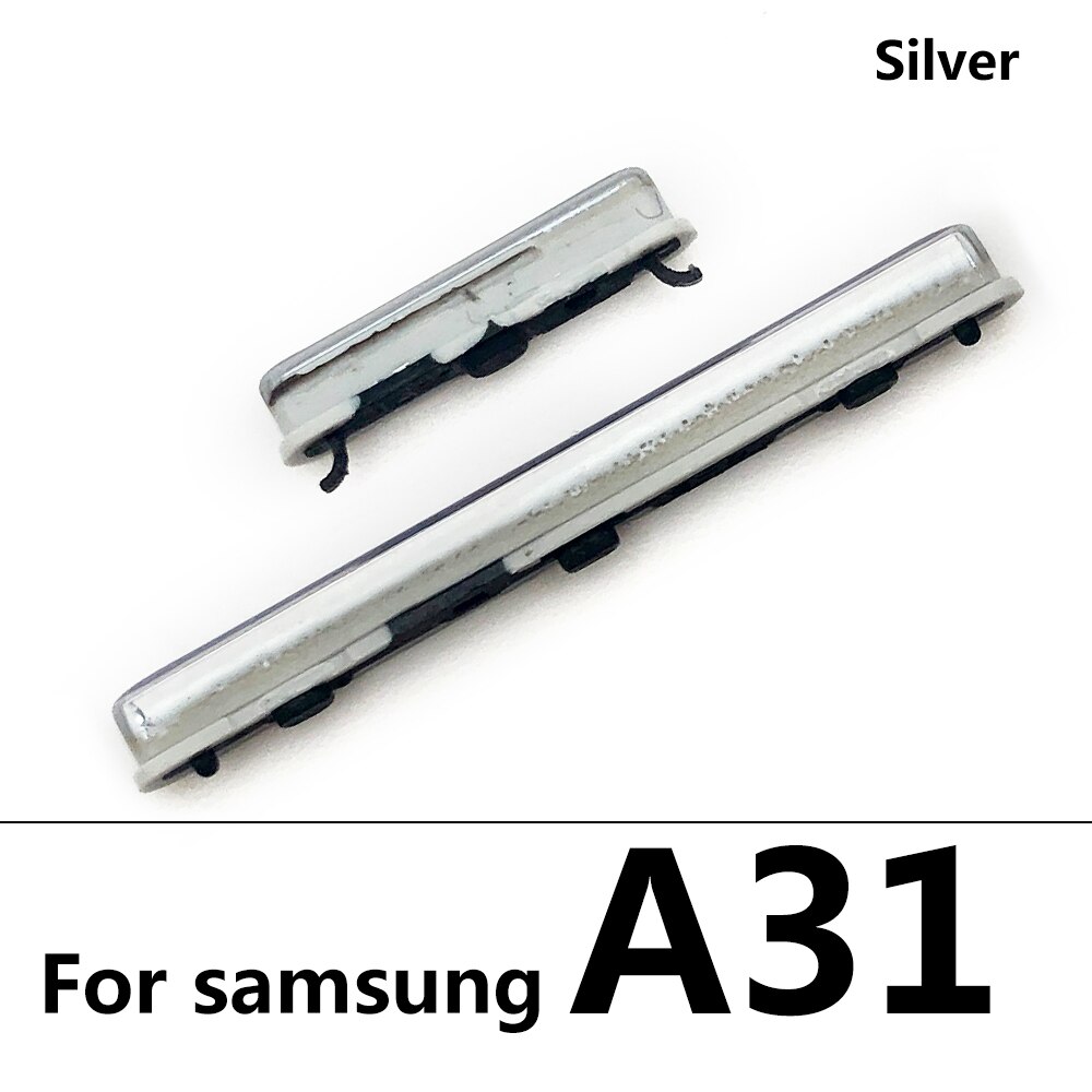 Voor Samsung A31 A51 A70 A71 Power Knop + Volume Zijknop: A31 Silver
