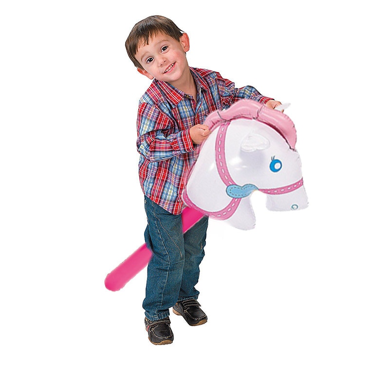 Martillo inflable, cabeza de caballo, palo largo, palo de cabeza de caballo, juguete de conducción para niños, palo de gas