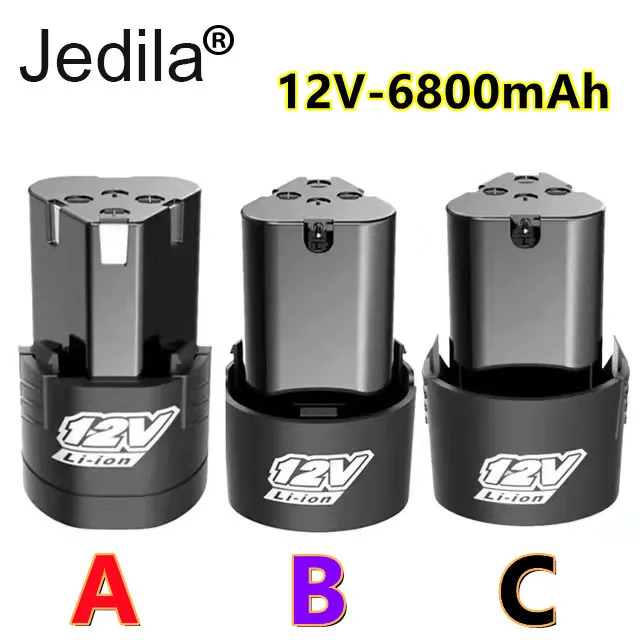 12V, 6800 MAH, Large Capacity Rechargeable lithium ion Battery General Small Electric tools, electric Drills, Screwdrivers