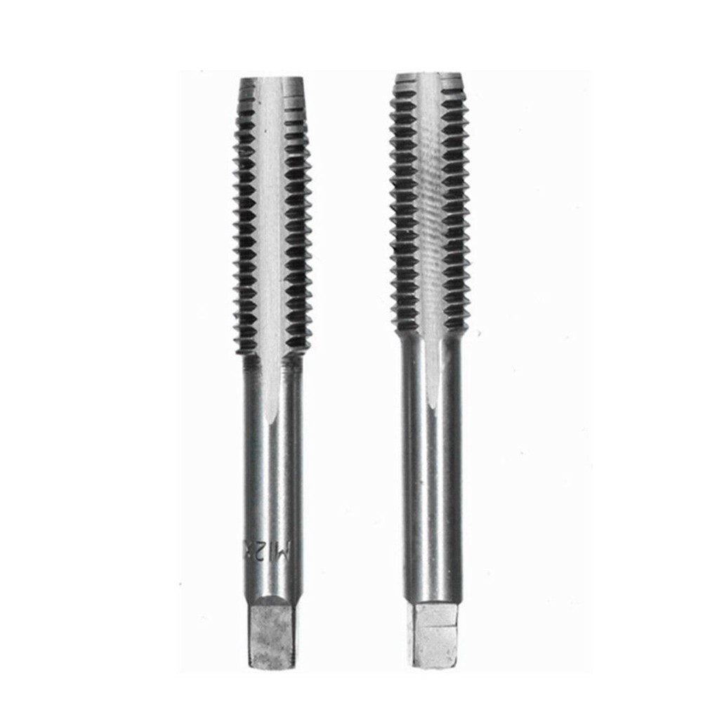 High Speed Steel 12mm X 1.5 Metric Taper &amp; Plug Tap Right Hand Thread M12 X 1.5mm Hand Screw Thread Hand Tap Drill Set Metric