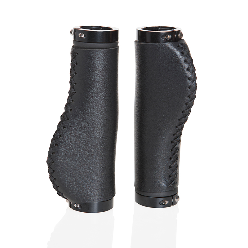 CXWXC Ergonomische MTB Griffe Anti-slip Fahrrad Gummi Lenker Grip Radfahren Stoßfest Comfort Bike Griff Griffe mit Bar End kappe: Black Bike Grips