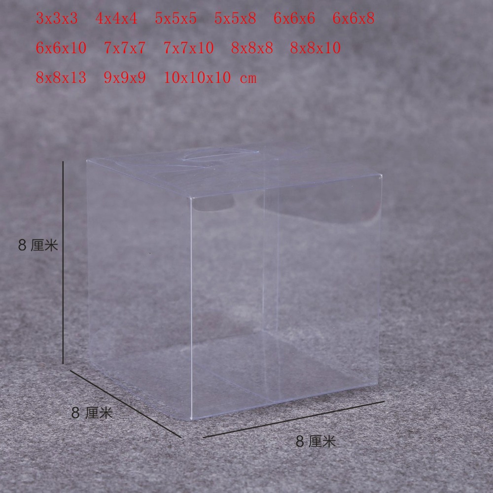 Clear PVC Packaging Boxes - 8x8x8, 8x8x10, 8x8x13 cm - Gift Display for Candy, Toys, Jewelry
