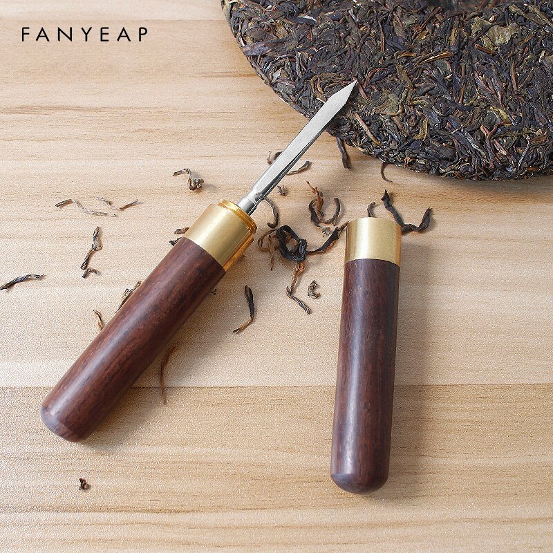 Tea Knife Needle Pick With Wood Handle Puer Tea Tools Cone Needle Breaking Prying Tea Brick Tool