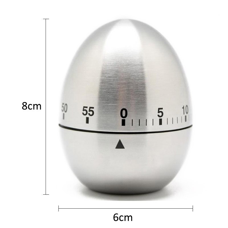 Egg Timer 1-60 Minutes 360 Degree Multifunction Mechanical Countdown Cooking Tools Stainless Steel 1Pcs Kitchen Gadgets
