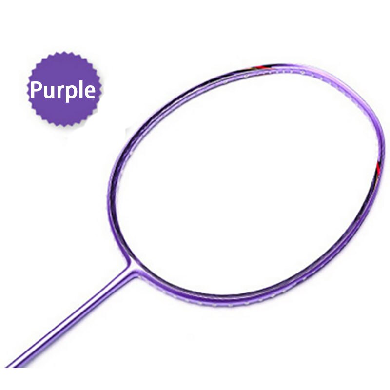 5U Badminton Racket Carbon G4 Ultralight Offensive Defensive Badminton Racket Racquet Training Sports With Bag: Purple