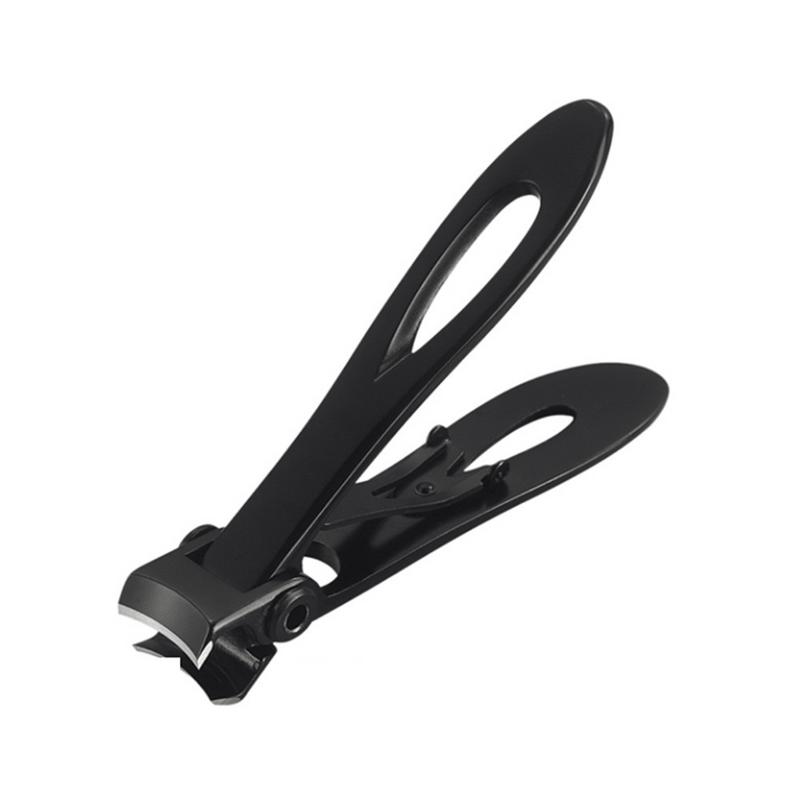 Large Size Nail Clippers Double Arc Nail Toe Beauty Manicure Stainless Steel Nail Toe Cutters Black Silver Color: Black