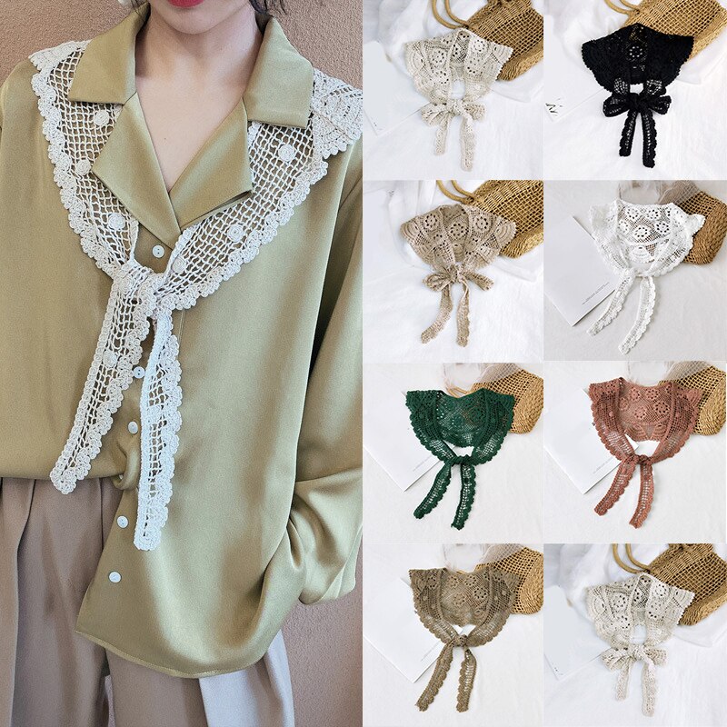 Solid Color Knitted Triangle scarf Women Neckerchief Lace Hair Head Scarf Scarf Triangle Scarf Crochet Floral Hollow Shawl Wraps