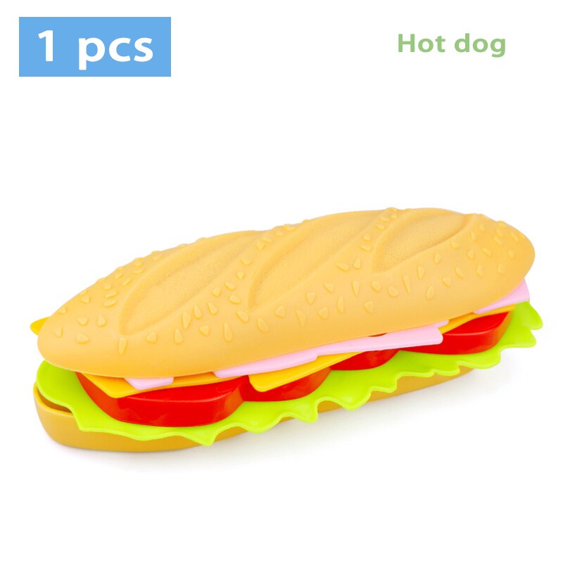 Juguetes de comida de imitación para niños, casa de juego para bebés, hamburguesa, perro , patatas fritas, juego de cocina de juguete, juguetes educativos de comida rápida: Hot dog