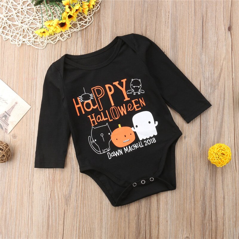 Halloween Pudcoco Kids Bodysuit Newborn Baby Girl Boy Long Sleeve Casual Jumpsuit Cotton Children Clothing Outfits 0-18M