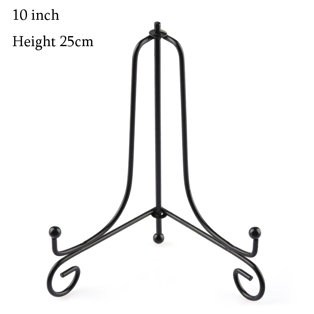 1PC Photo Pedestal Photo Pedestal Display Stand DIY Black Iron Plate Easel Storage Holder Book Art Craft Bracket Home Decoration: A-25cm