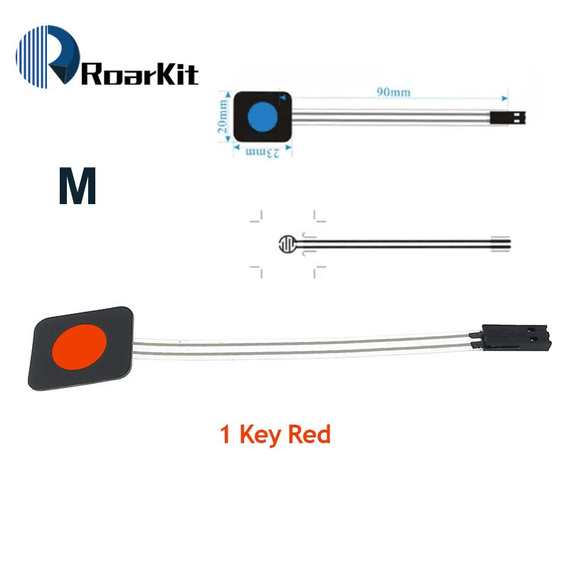 1*2 3 4 5 tastknapper membranbryter 3*4 4 x 5 matrix array tastatur 1 x 6 tastatur med led kontrollpanel pad gjør-det-selv-sett for arduino: M
