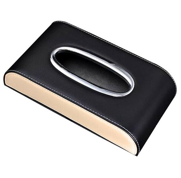 Auto amrest leren tissue box hoes papier auto thuis servethouder hoes: Type 6