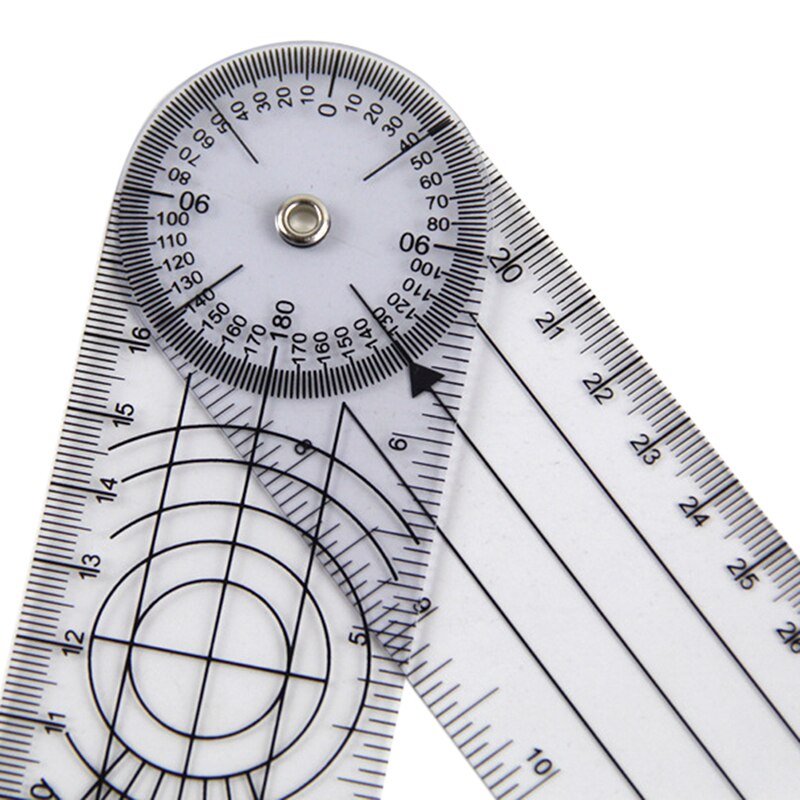 Userful Multi-Ruler Goniometer Angle Spinal Ruler 360 Degree Measuring Tool Spinals Goniometer Protractors