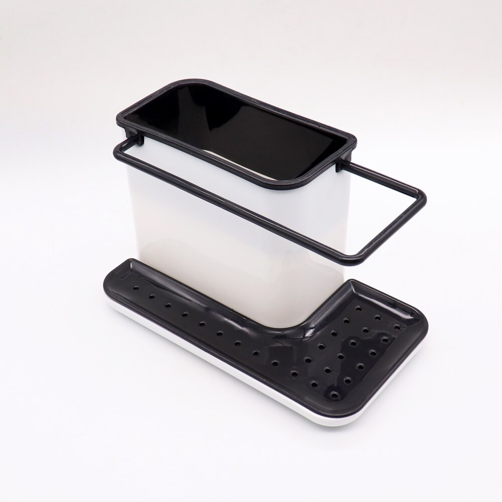 Plastic Racks Organizer Caddy Storage Kitchen Sink Utensils Holders Drainer Integrated Drainer Good Kitchen Tool: black