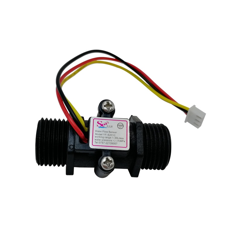 Dc 5V 12V DN15 Transparant/Zwart Waterstroom Sensor Meter Meting Hall Flow Sensor Indicator teller G1/2