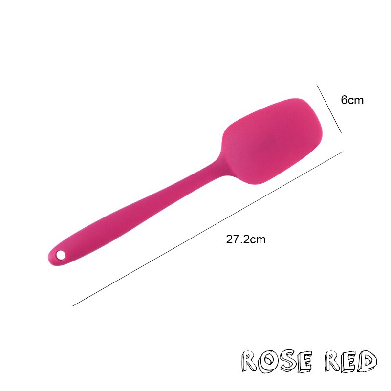 Utensilios de horneado para repostería, espátula de silicona LFGB, espátulas para galletas espátula mezcladora para repostería, 1 ud.: Rose Red