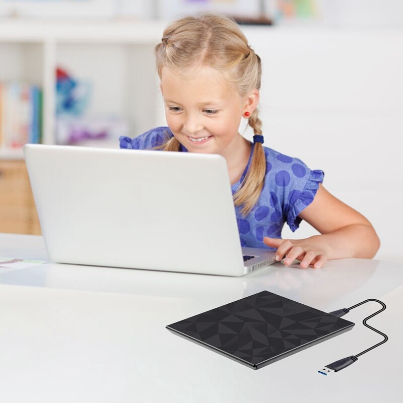 Externe Cd Dvd Drive Dvd Speler Usb 3.0 Ultra Dunne Optische Drive Voor Laptop Mac Desktop Venster 10 8 7 xp