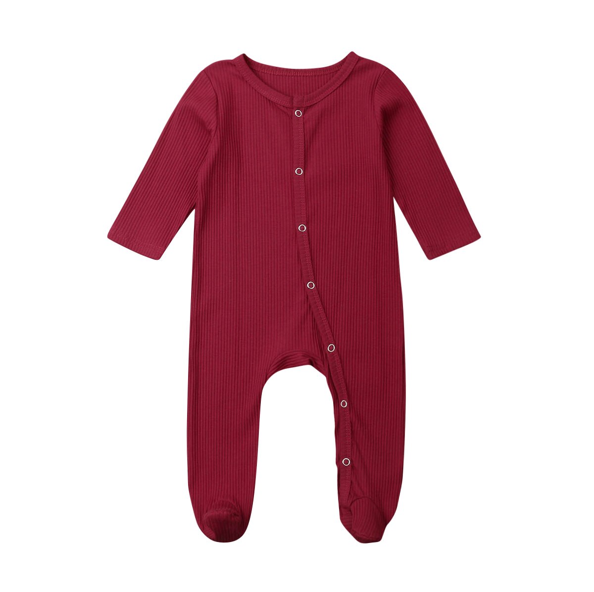 5 Kleuren Baby baby Jongen Meisje Herfst Kleding Footies Jumpsuit Outfits Kleding: Rood / 6m