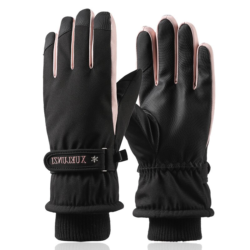 Guantes táctiles impermeables para mujer, manoplas de esquí, snowboard, pantalla táctil, cálidas, para clima frío, Invierno