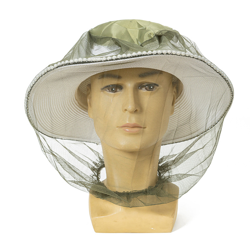 Redes de malla para cabeza de mosquitos al aire libre, sombrero de jardinería, sombrero a prueba de insectos para senderismo, Camping, pesca, redes de malla para cabeza de mosquitos al aire libre: green