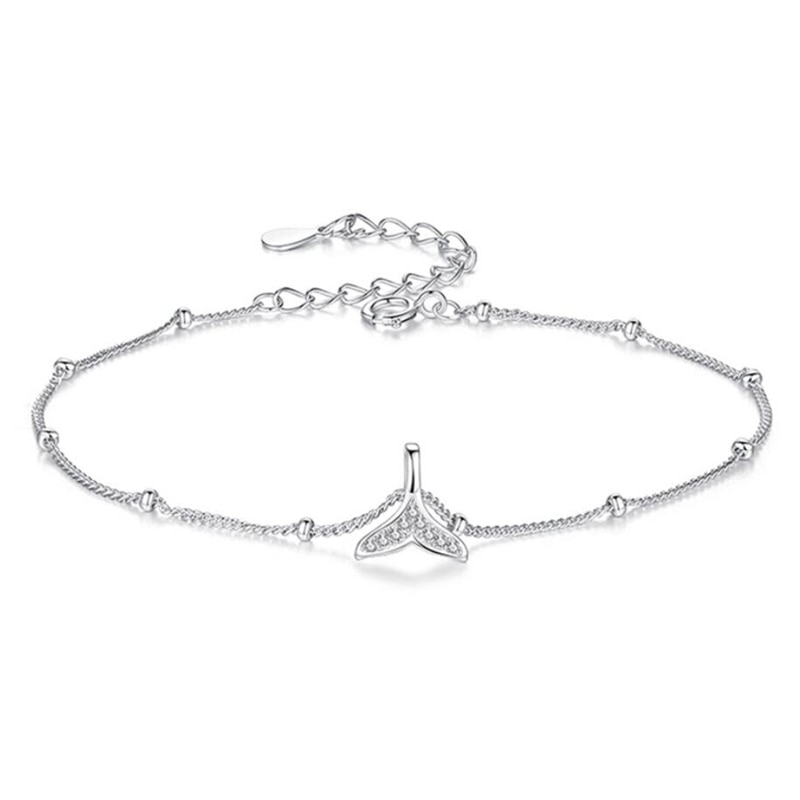 Queue de sirène en argent Sterling 925 pour femmes, Bracelets simples, créatifs, frais, tempérament féminin, tendance, redimensionnables, SBR019