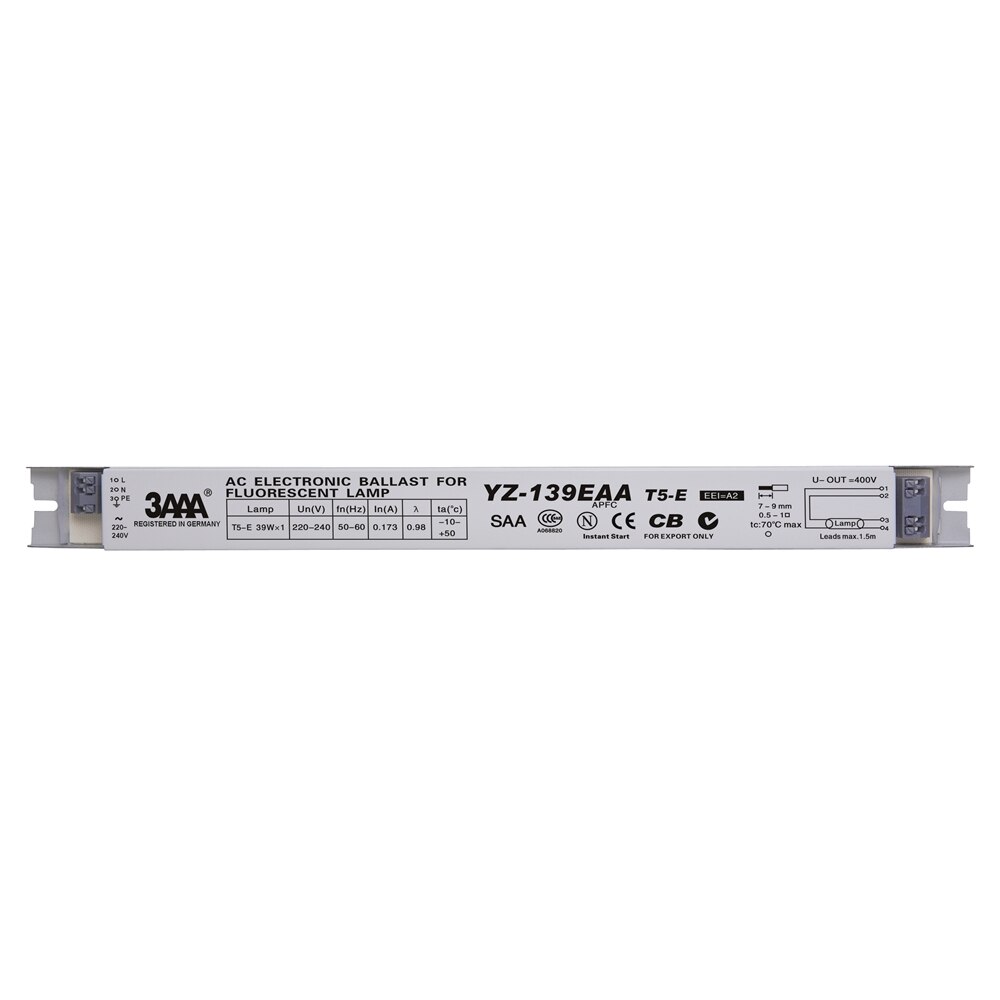 3 aaa yz -139 eaa yz -239 eaa 220v 1*39w 2*39w t5 elektroninen liitäntälaite  t5- e loistelamppu mainosvalolaatikko 39w tasasuuntaaja