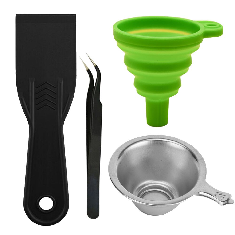 Entonnoir en silicone, filtre métal de résine UV, pinces, spatule laque SLA, outil spécial, pièces, parties d'imprimante 3D ANYCUBIC Photon DLP,: Green