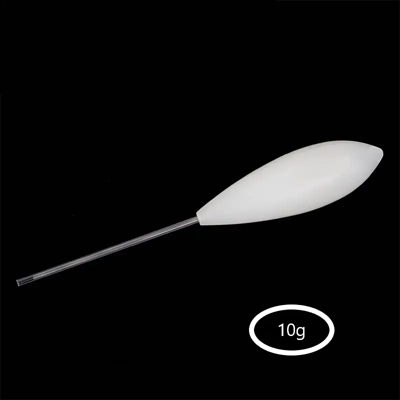5pcs 10-50g Floating Type Acrylic Fishing Float milky Casting Bobber Bombarda Lure Accessories Floating Water Pitcher: WHITE