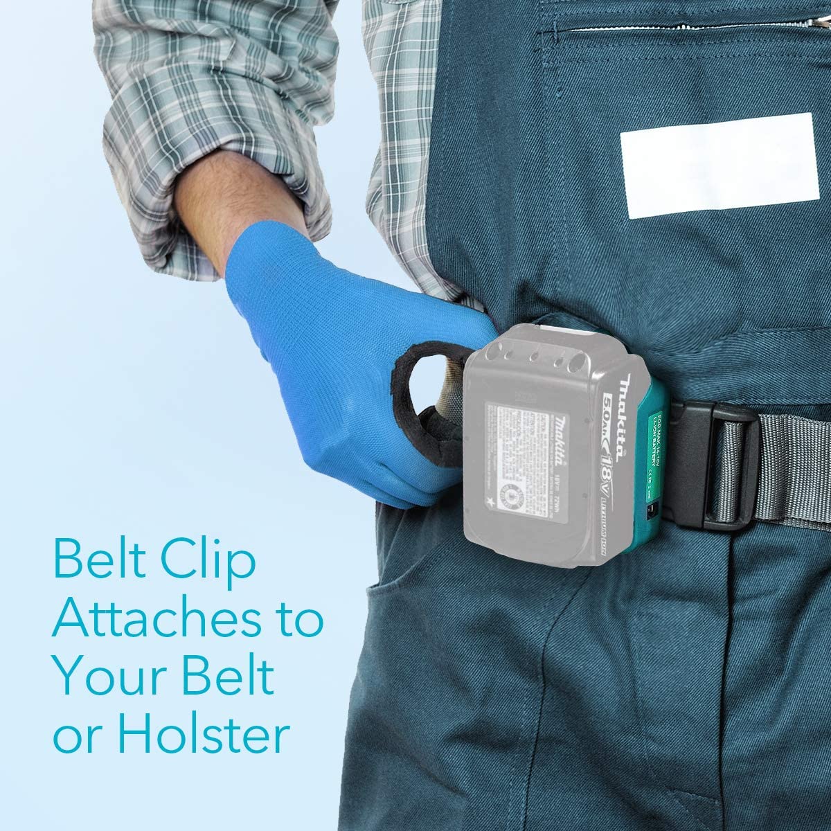 For Makita ADP05 14.4V/18V Lion Battery Dual USB converter Port with LED Light Spotlight Outdoor Flashlight for Makita Batteries