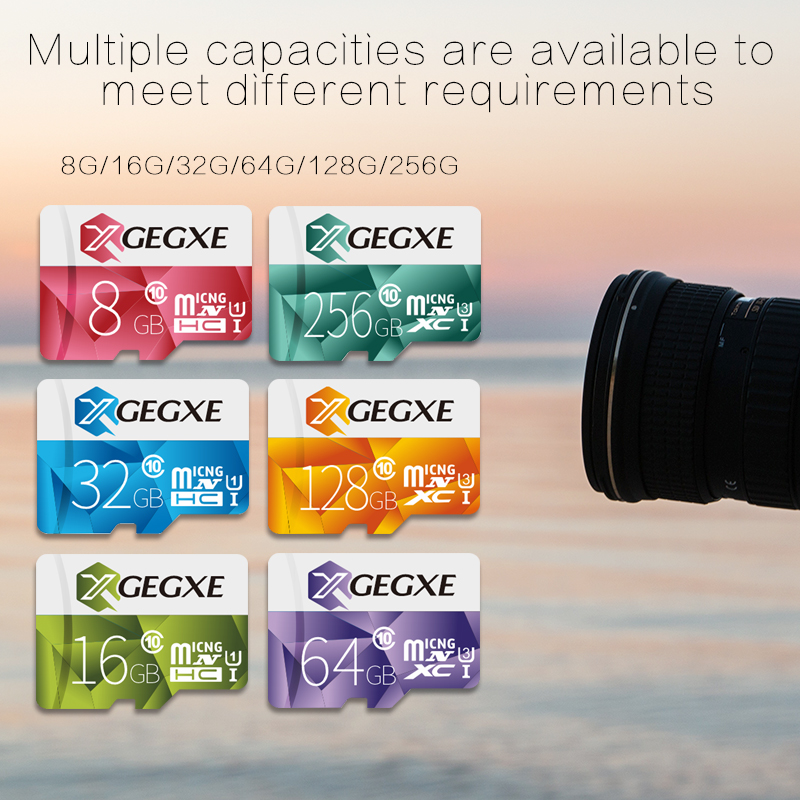 XGEGXE MicroSD 32GB Scheda di Memoria 8GB 16GB 64GB 128GB 256GB micro SD carta C10 98 MB/s Carta di TF veloce unità per Smartphone